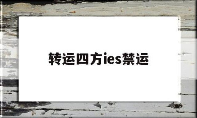 转运四方ies禁运