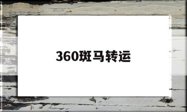 360斑马转运